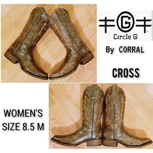CIRCLE G By CORRAL "Cross"  Women's Western Boots